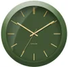 A green wall clock with gold hands and hour markers. Anteprima dell’immagine prodotto