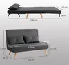 HOMCOM Schlafsofa 3 in 1, 190x120cm 2 Sitzer Sofa mit Produktbild-Vorschau 3
