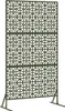 vidaXL Privacy scherm, 100 x 50 x 180 cm, staal, olijgroen Productafbeelding-voorbeeld 1