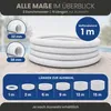 HAF Hochwertiger Pool Schwimmbadschlauch 32mm Blau 2 Meter Produktbild-Vorschau 4
