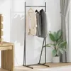 vidaXL Vešiak na kabáty čierny 62 x 48 x 158 cm oceľ Náhľad obrázku produktu 2