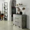 Kommode K100 Beton 101 cm 2 Türen 3 Schubladen 4 Regalböden Produktbild-Vorschau 5