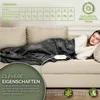 sinnlein® plyšová elektrická deka 160 x 120 cm antracitová Náhled obrázku produktu 6