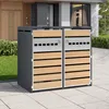 Abri pour poubelles Merax avec couvercle rabattable et 2 Voir les images du produit 1