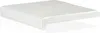A white cushion with a rounded edge is shown on a white background. Produktbild-Vorschau