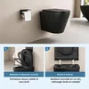 doporro WC Suspendu Gris Noir Mat Cuvette Céramique Voir les images du produit 7