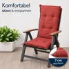 BURI 4x Hochlehner Auflage 117x49x6 cm - wetterfeste Produktbild-Vorschau 3