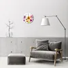 Glasuhr Wanduhr Küchenuhr Echt-Glas 30fi cm Blumen Produktbild-Vorschau 4