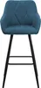BELIANI Trendy Barstuhl 2er Set Seeblau Stoff 104 cm Modern Produktbild-Vorschau 5