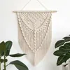 Velký makramé závěs na zeď, boho tapiserie s třásněmi, Náhled obrázku produktu 5