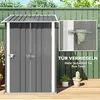 Outsunny Gerätehaus aus Stahl, 0,92 m² Geräteschuppen mit Produktbild-Vorschau 5