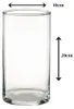 Dekoglas Vase ZYLINDER H. 20cm D. 10cm Glas klar Rudolph Produktbild-Vorschau 2