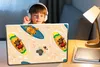 MuchoWow® Laptop Aufkleber Sticker Cover Hunde - Surfen - Produktbild-Vorschau 3