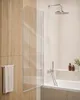 Badplaats Duschwand für Badewanne Torino 60 x 140 cm Chrom Produktbild-Vorschau 2
