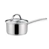 A single stainless steel saucepan with a glass lid and a long handle, presented on a white background. Náhľad obrázku produktu