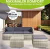 Juskys Punta Cana M Gartenlounge Polyrattan für 3-4 Produktbild-Vorschau 3