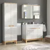 A modern bathroom vanity and tall cabinet set. Produktbild-Vorschau