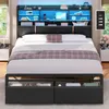 AODEMOKO Polsterbett 140x200 cm mit LED-Beleuchtung und 2 Produktbild-Vorschau 1