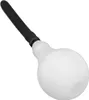 A white bulb syringe with a black nozzle against a white background. Produktbild-Vorschau