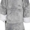 Kapuzensweater-Plaid "Bear" - grau - Atmosphera créateur Produktbild-Vorschau 3