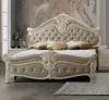 Barock Doppelbett Nora 160x200 cm in Weiß / Beige Produktbild-Vorschau 1