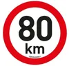 Autocollant de limitation de vitesse à 80 km/h (20 cm) Voir les images du produit 2