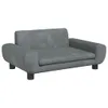 vidaXL Kindersofa Dunkelgrau 70x45x33 cm Samt -  Baby- & Produktbild-Vorschau 3