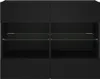vidaXL TV-Wandschrank mit LED-Leuchten Schwarz 78,5x30x60,5 Produktbild-Vorschau 6