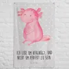 Mr. & Mrs. Panda Wandbild Axolotl Niedlich - Grau Pastell - Produktbild-Vorschau 5