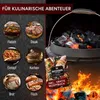 GUSSKÖNIG Dutch Oven Set [4.5L] mit Füßen - Eingebrannter Produktbild-Vorschau 16
