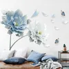 Wandaufkleber Lotus Blume Schmetterling, 1 Stück, 3D Produktbild-Vorschau 2