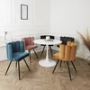 Chaise Ariel Velours Bleu Canard - Lot De 2 Voir les images du produit 7