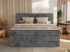 MKS MEBLE Boxspringbett 200x200 Grau Cord, Boxspringbett Produktbild-Vorschau 13