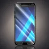 A Samsung smartphone with a blue abstract wallpaper displayed on the screen, set against a gradient gray and black background with reflections. Produktbild-Vorschau