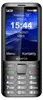 A close-up front view of a black ALIGATOR D950 Dual sim anthrazit mobile phone. Podgląd zdjęcia produktu