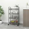 vidaXL Kuchyňský vozík 4 police šedý 46x26x85 cm železo Náhled obrázku produktu 2