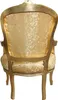 Casa Padrino Baroque Salon Chair Gold Pattern / Gold Mod1 - Voir les images du produit 2