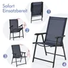 Yaheetech 2er Set Gartenstühle Hochlehner Klappstühle Produktbild-Vorschau 5