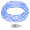 vidaXL Cavo luminoso LED 40 m 400 LED blu 8 funzioni Anteprima dell’immagine prodotto 6