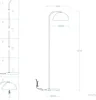 Stehlampe Bowlen Gold, 153 cm hoch, 50 cm lang, 30 cm Produktbild-Vorschau 5