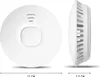 A product shot showing a smoke detector from the front and side, with dimensions indicated. Produktbild-Vorschau