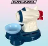 A toy airplane with a blue bowl and a blue base with shape cutouts. Anteprima dell’immagine prodotto