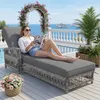 Merax 2er Outdoor-Liegen aus Rattan, Gartenmöbel mit 4-fach Produktbild-Vorschau 3