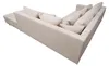 Wohnlandschaft Sofa Couch Ecksofa Eckcouch Cordstoff beige Produktbild-Vorschau 4