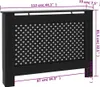 vidaXL Heizkörperverkleidung Schwarz 112x19x81,5 cm MDF Produktbild-Vorschau 16
