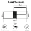 ZMH LED Deckenleuchte Wohnzimmer Deckenlampe - Schwarz 80CM Produktbild-Vorschau 7