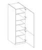 A line drawing of a tall, narrow cabinet with two doors, one of which is open, revealing multiple shelves inside. Náhľad obrázku produktu