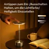 Bezdrôtová stolná LED lampa - Okrúhla kovová lampa s Náhľad obrázku produktu 6