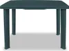 A dark green plastic garden table is shown against a white background. Náhľad obrázku produktu