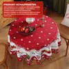 Runde Tischdecke, Weihnachtsdekoration Blumen Tischdecke Produktbild-Vorschau 5